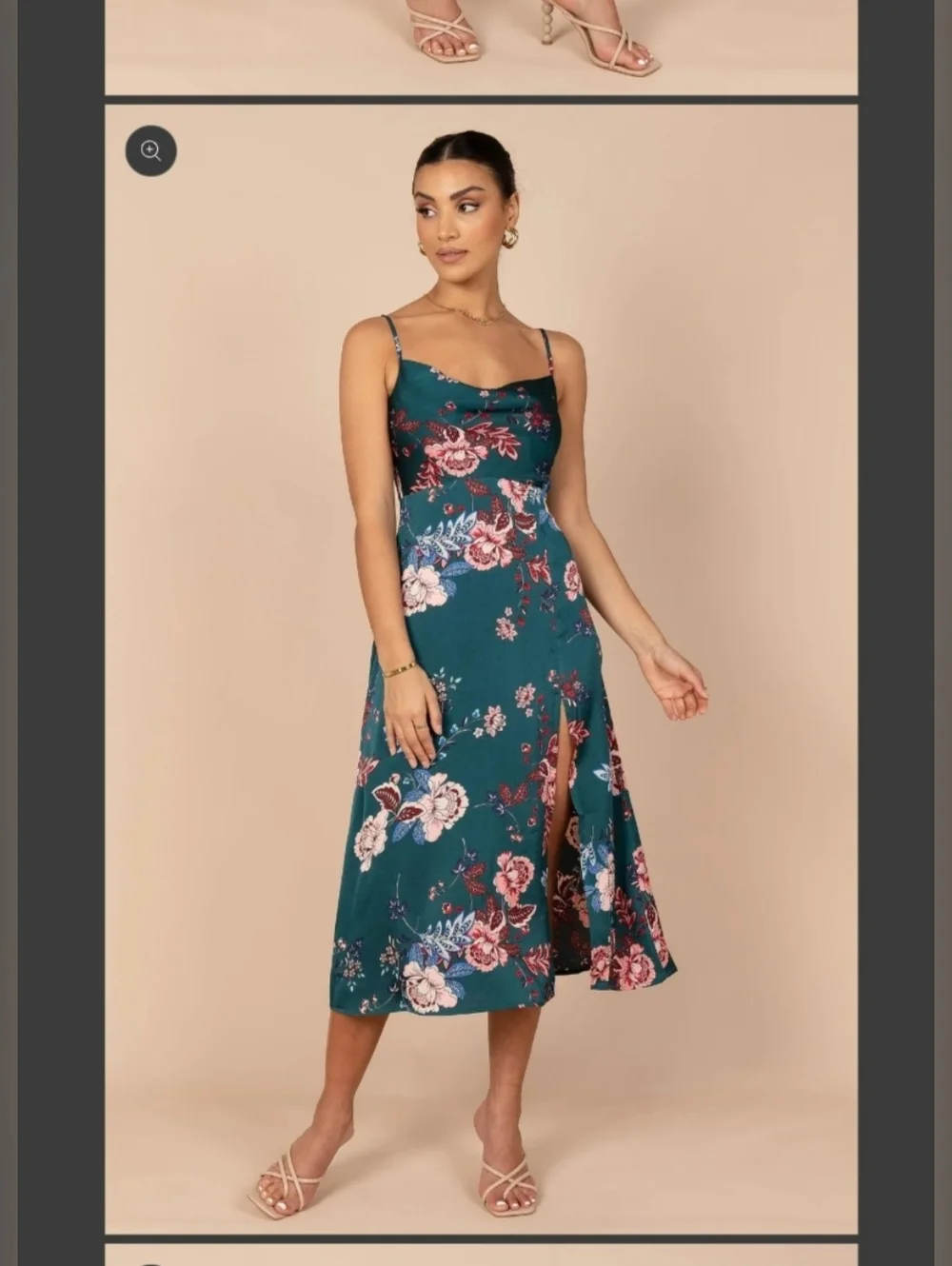 Petal and Pup Doriah Dress Emerald Floral - Picture 2 of 4